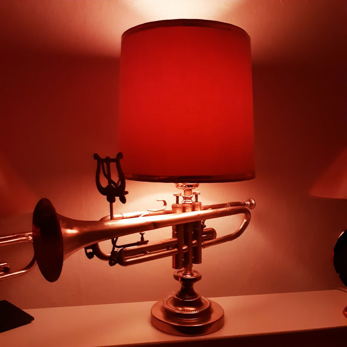 Trumpet Lamp Design Vintage Brass